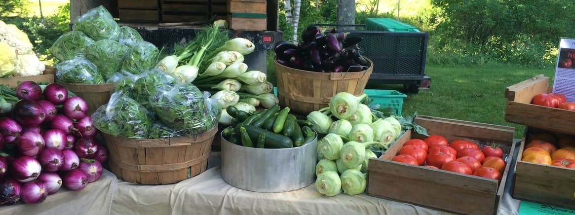 Our produce at the Londonderry farmers market.